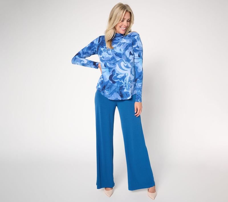 Susan Graver Modern Essentials Reg Liquid Knit Wide-Leg Pants — View 17