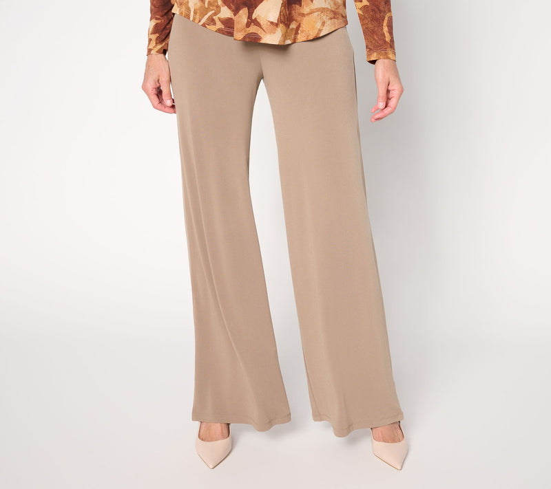 Susan Graver Modern Essentials Reg Liquid Knit Wide-Leg Pants — View 22