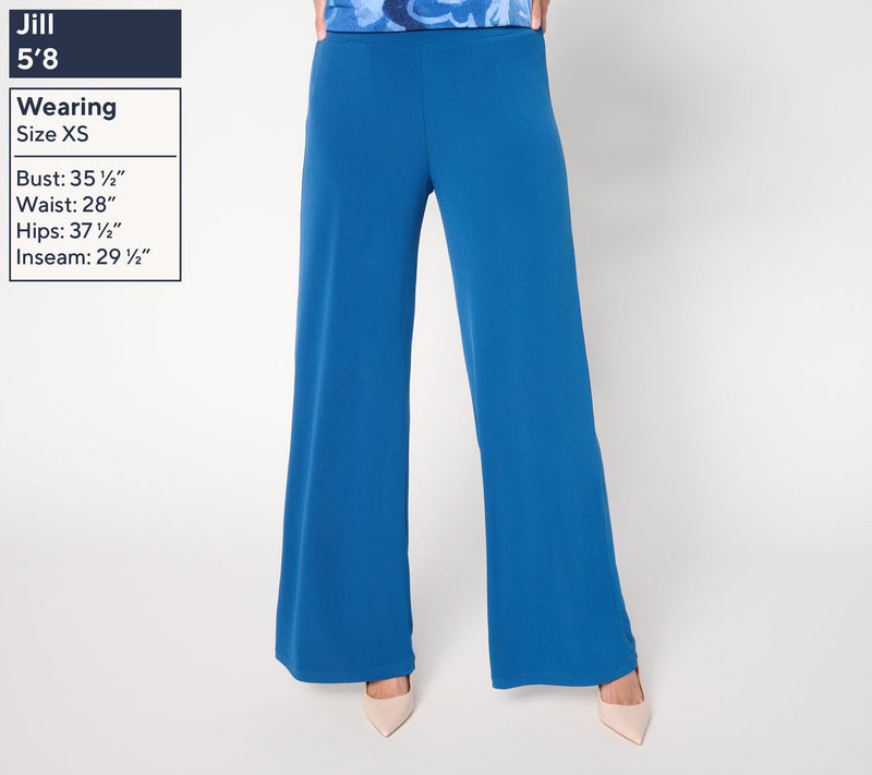 Susan Graver Modern Essential Pet Liquid Knit Wide-Leg Pants — View 15