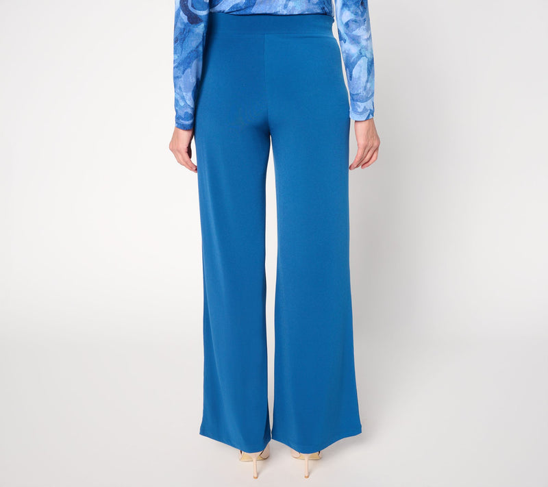 Susan Graver Modern Essential Pet Liquid Knit Wide-Leg Pants — View 16