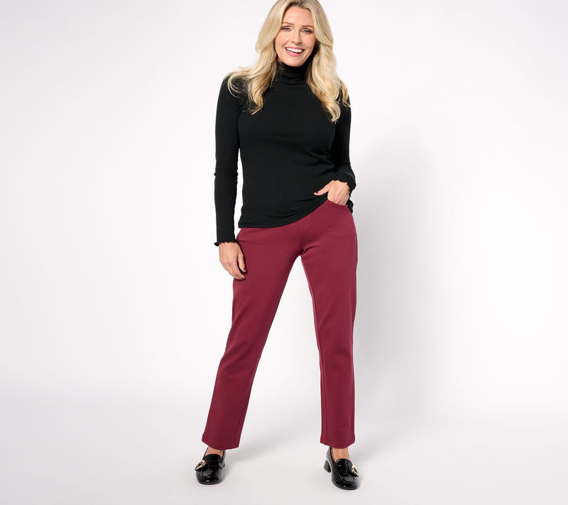 Belle by Kim Gravel Tall Perfect Ponte Straight Leg Pant — View 13