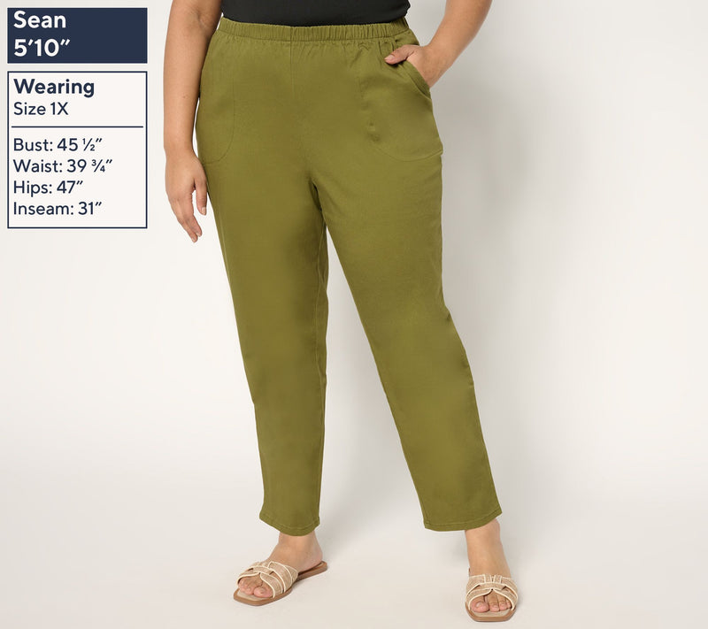Denim & Co. Original Waist Stretch Regular Side Pocket Pants — View 34