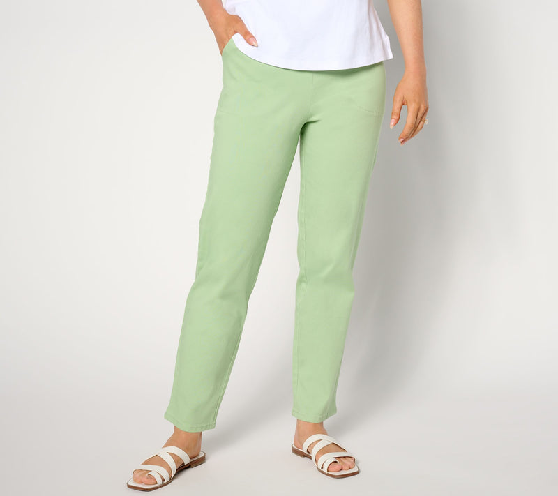 Denim & Co. Original Waist Stretch Petite Side Pocket Pants — View 14