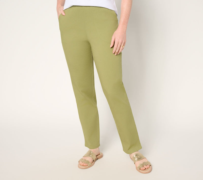 Denim & Co. Original Waist Stretch Petite Side Pocket Pants — View 31