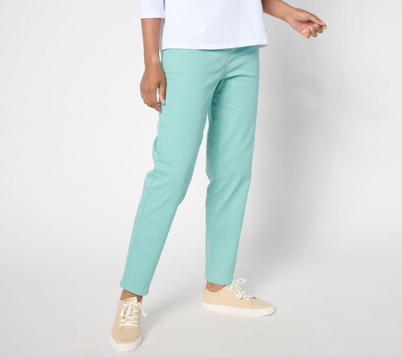 Denim & Co. Original Waist Stretch Petite Side Pocket Pants — View 19