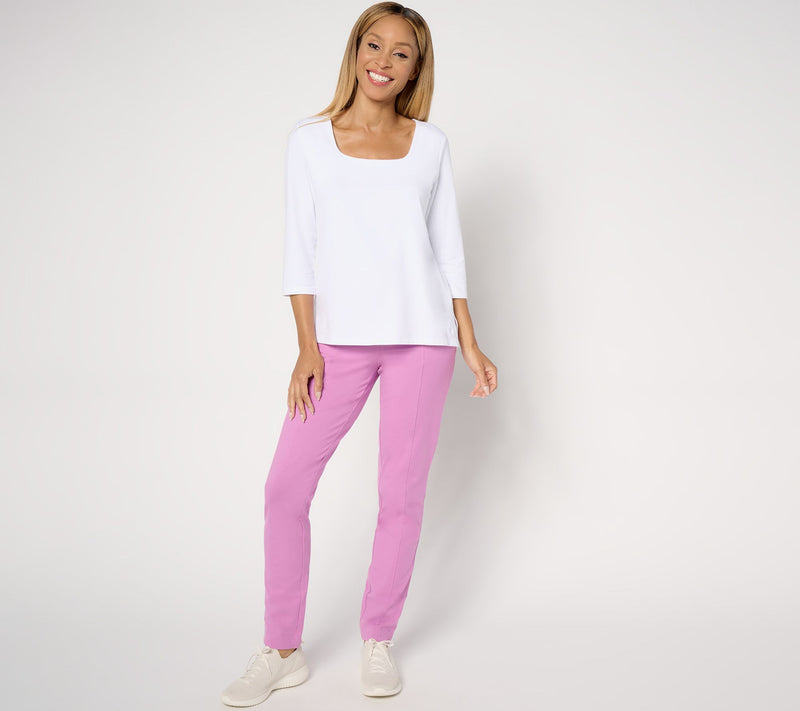 Denim & Co. Duo Stretch Tall Any Day Slim Straight Pant — View 18