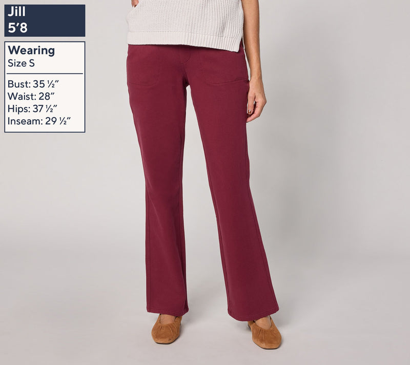 Quacker Factory Short DreamJeannes Flat Waistband Bootcut Jeans — View 15