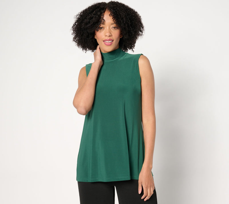Dennis Basso Italia Knit Sleeveless Mock Neck Top — View 19
