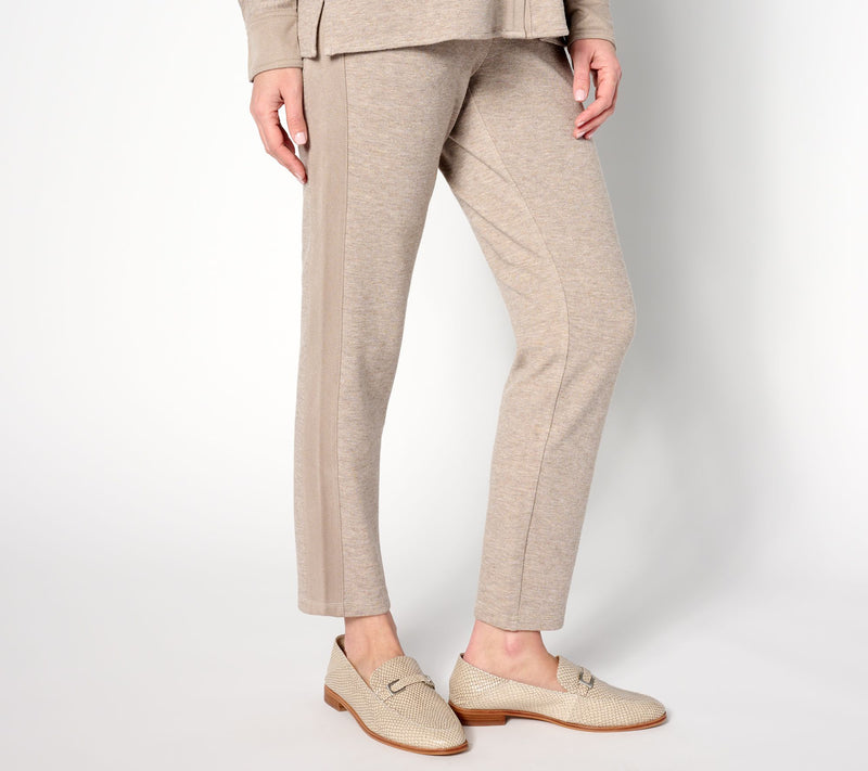 Isaac Mizrahi Live! Regular Soho Slim Knit Pants w/ Rib Side Panel — View 5