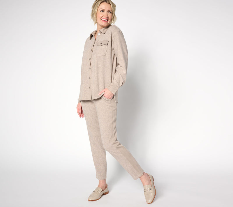 Isaac Mizrahi Live! Regular Soho Slim Knit Pants w/ Rib Side Panel — View 9
