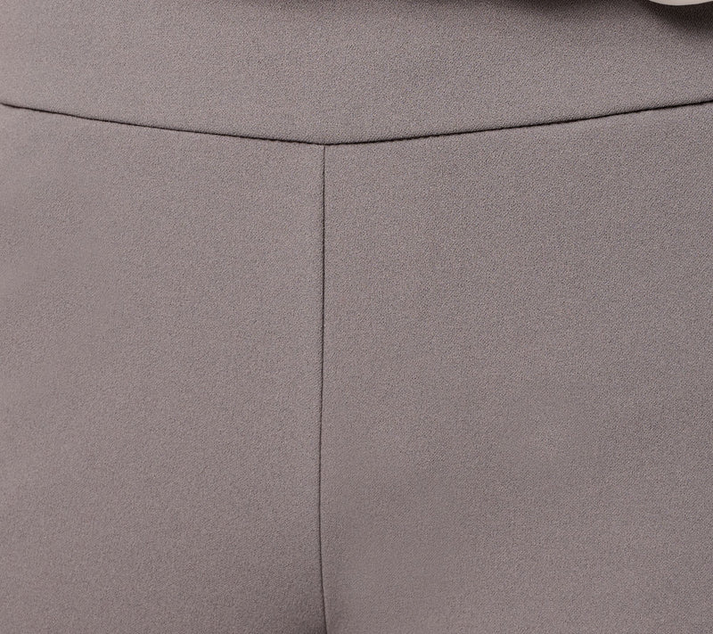 Dennis Basso Petite Luxe Crepe Slim Straight Pull On Pants — View 16