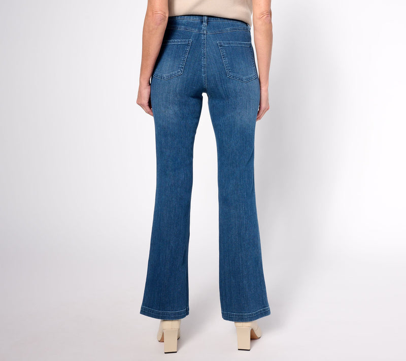 Belle by Kim Gravel Primabelle Tall Patch Pocket Flare Jean — View 5