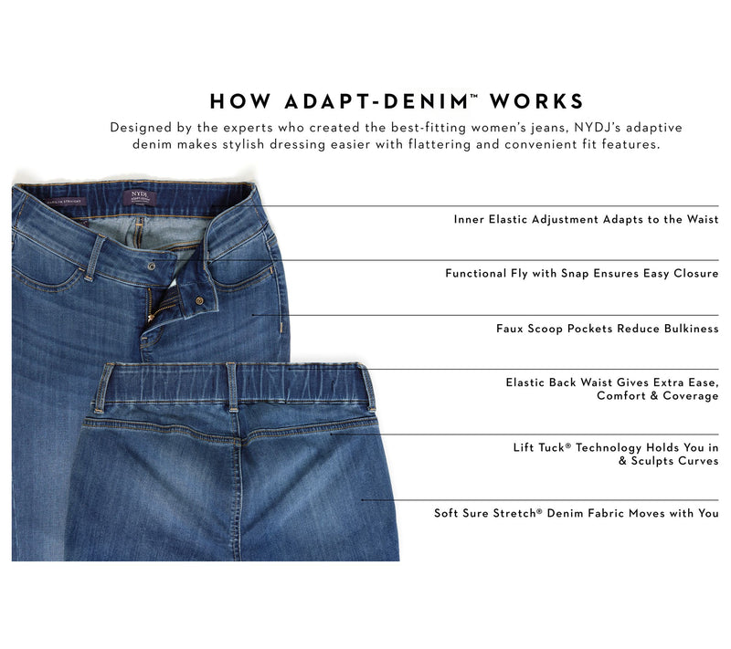 NYDJ Marilyn Straight Adapt-Denim Jean Wheelchair Fit Rinse — View 2