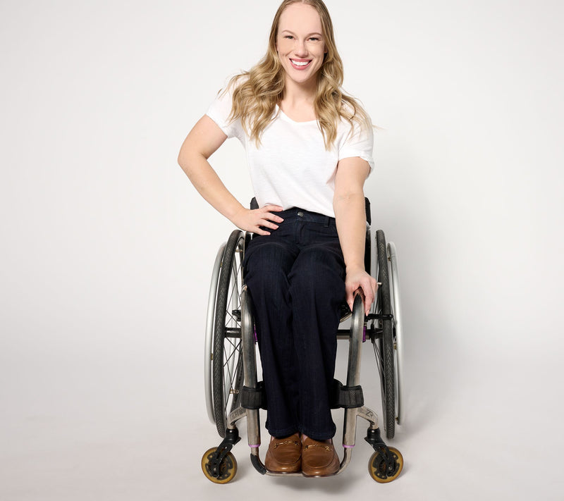 NYDJ Marilyn Straight Adapt-Denim Jean Wheelchair Fit Rinse — View 3