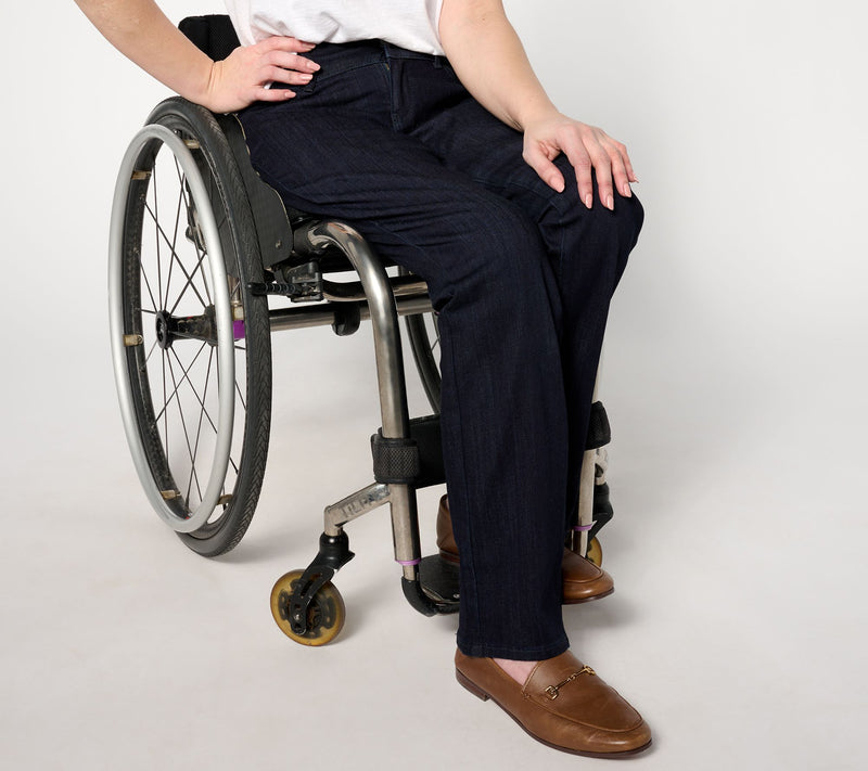 NYDJ Marilyn Straight Adapt-Denim Jean Wheelchair Fit Rinse — View 10