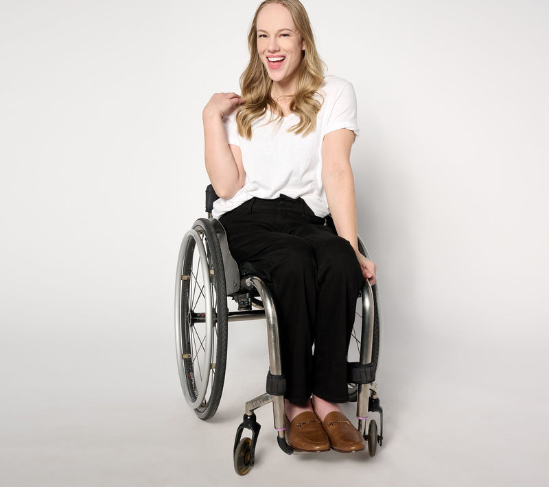 NYDJ Marilyn Straight Adapt-Denim Jean Wheelchair Fit Black — View 3