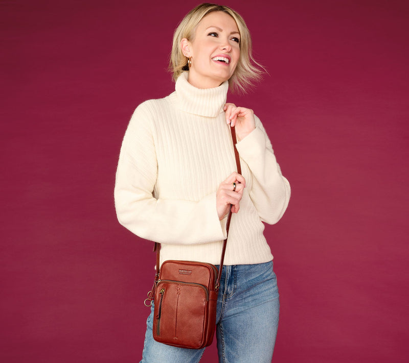 American Leather Co. Cleveland North/South Large Crossbody — View 50