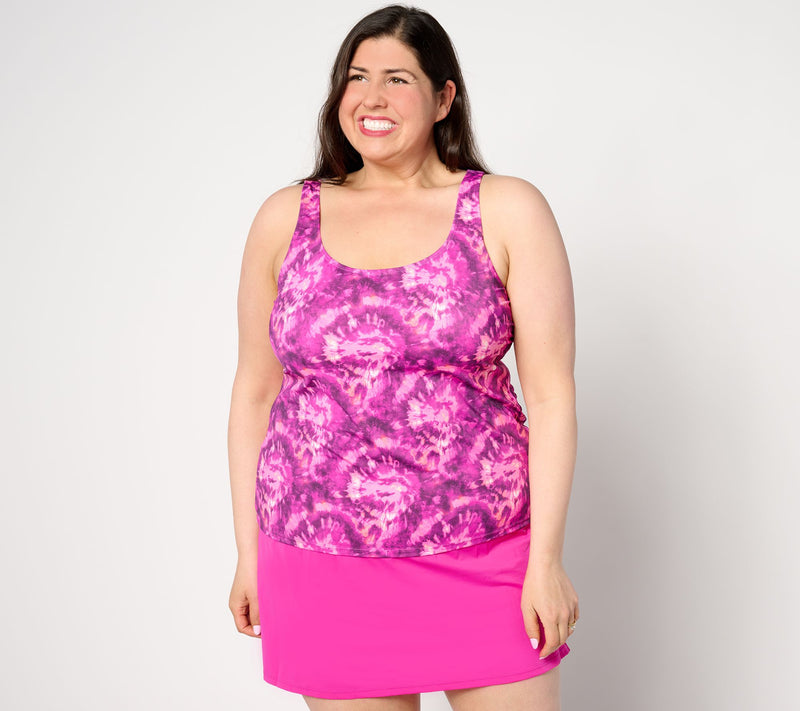 Kim Gravel x Swimsuits For All Scoopneck Tankini & Skirt Set — View 12