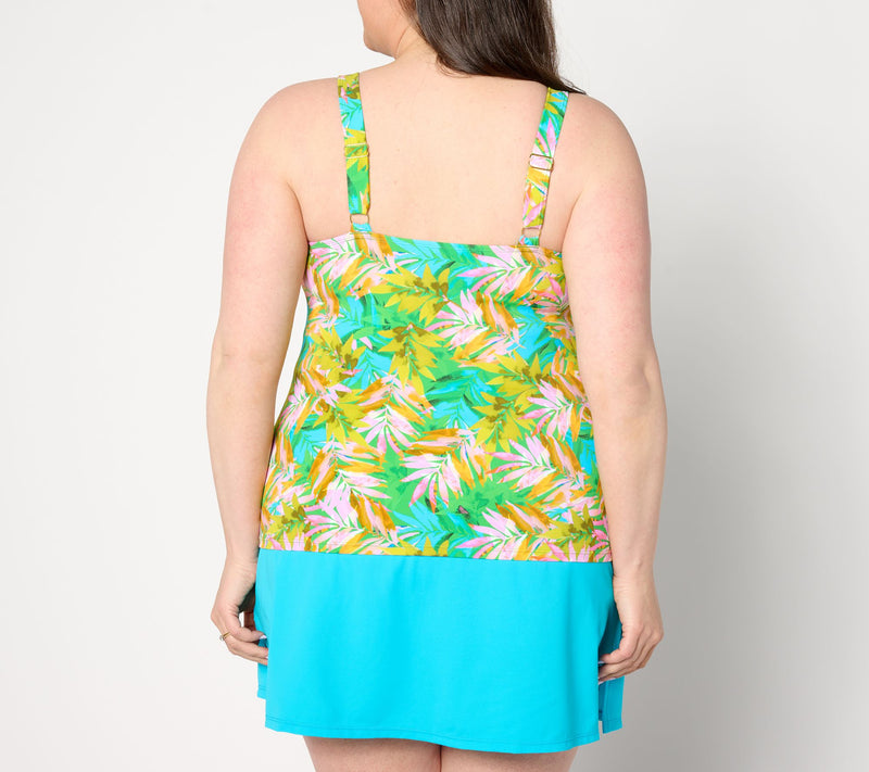 Kim Gravel x Swimsuits For All Scoopneck Tankini & Skirt Set — View 2