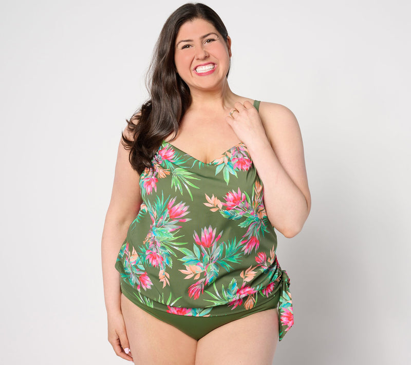 Kim Gravel x Swimsuits For All Side Tie V-Neck Tankini & Hi-Rise Brief — View 7