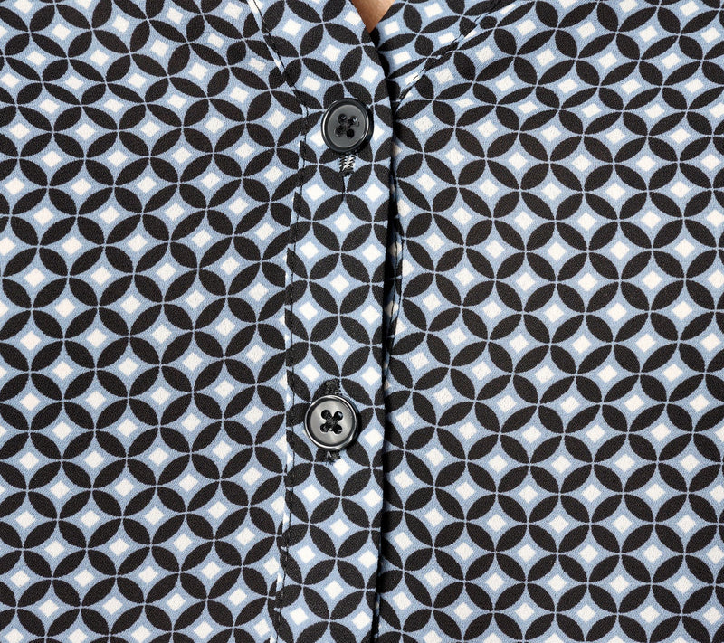 NYDJ Paulina Peasant Blouse- Diamond Peak — View 5