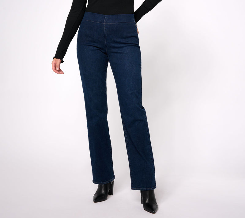 NYDJ Pull-On Bailey Relaxed Straight Jeans- Palace — Main view