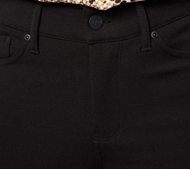 NYDJ Marilyn Straight Ponte Pants- Black — View 4