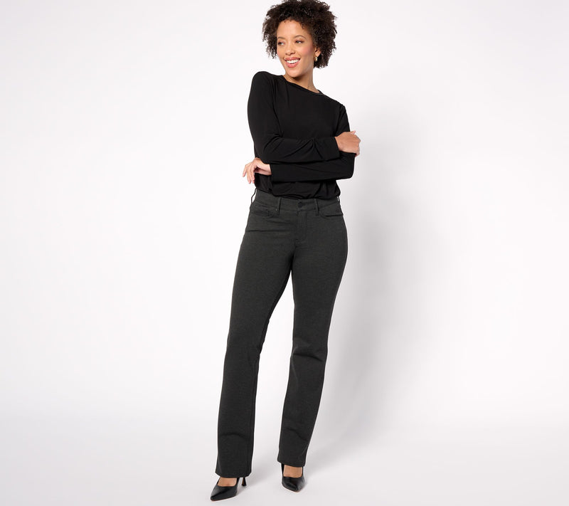 NYDJ Marilyn Straight_Ponte Pants-Charcoal Heather — View 5