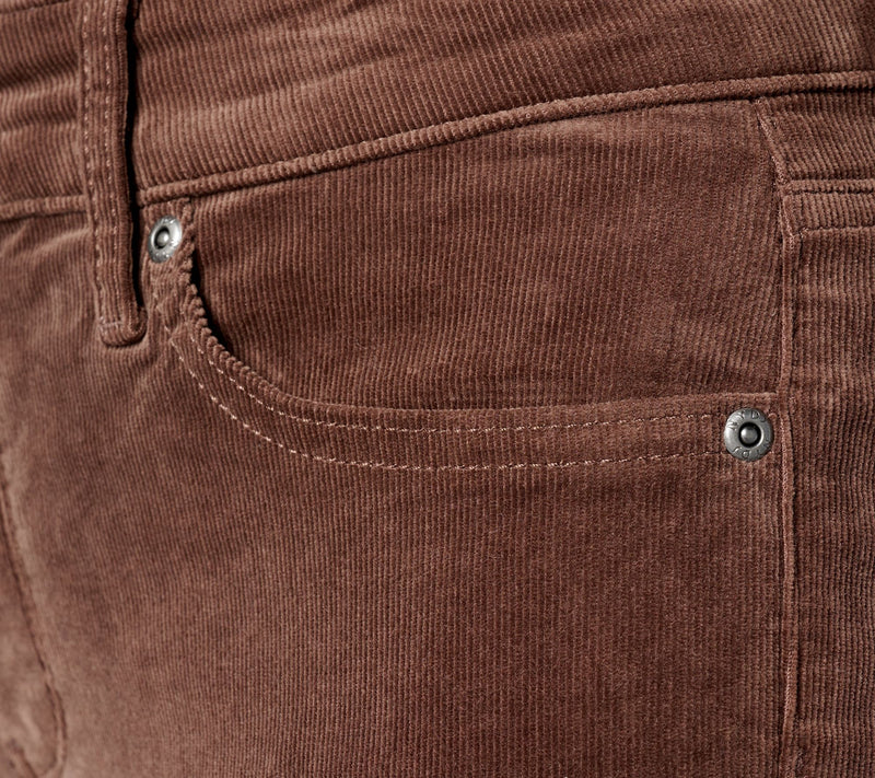 NYDJ Marilyn Straight in Wale Baby Corduroy Pants- Mink — View 6