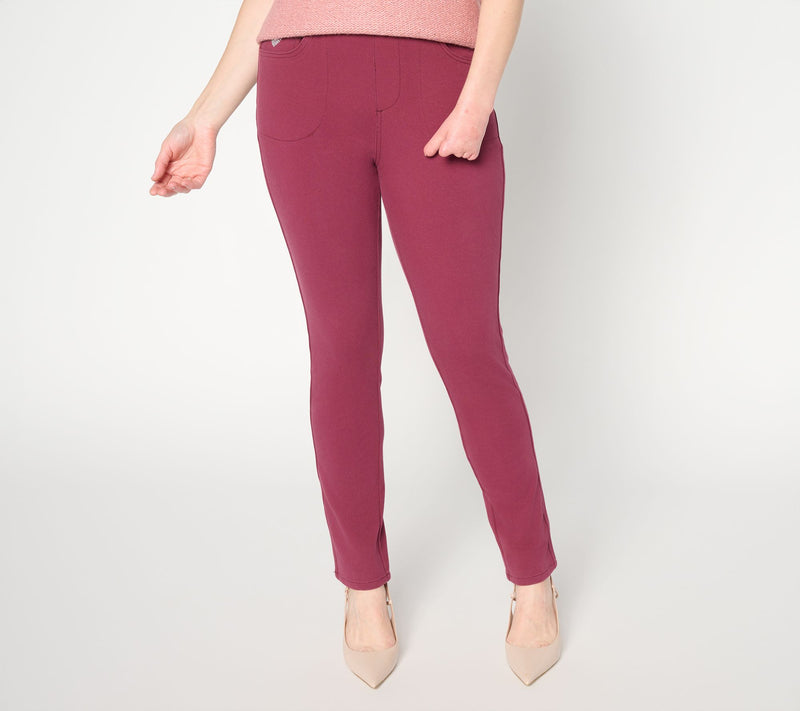 Quacker Factory Regular DreamJeannes Pull-On Slim Leg Jeans — View 12