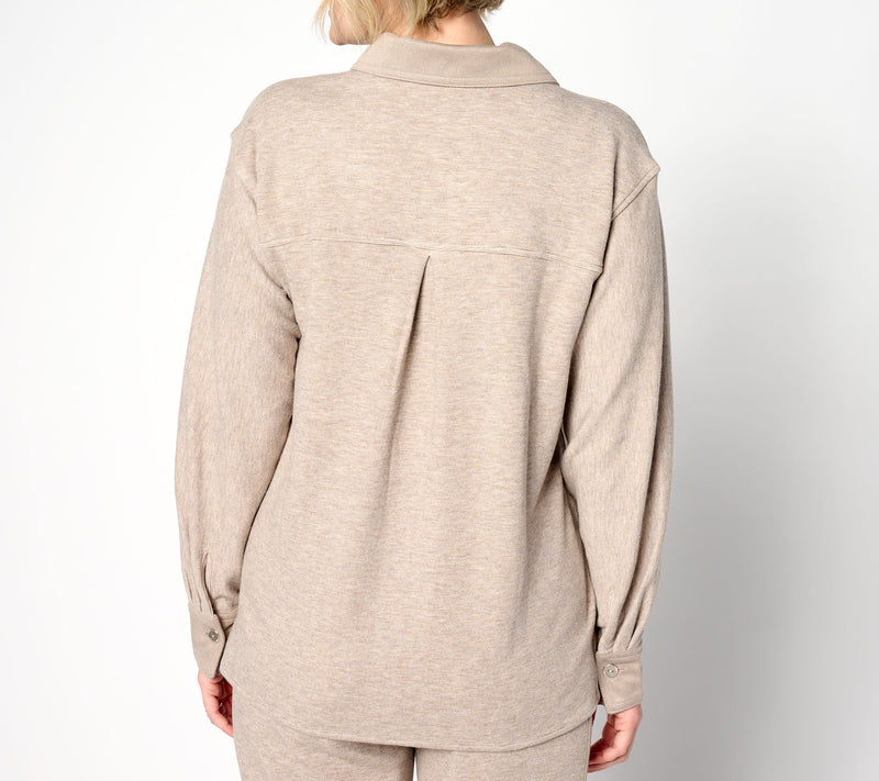 Isaac Mizrahi Live! Soho Relaxed Shirt Jacket w/ Pockets — View 2
