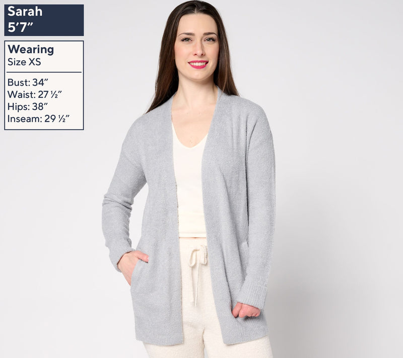 Barefoot Dreams CozyChic Lite Ribbed Cuff Coastline Cardigan — View 19