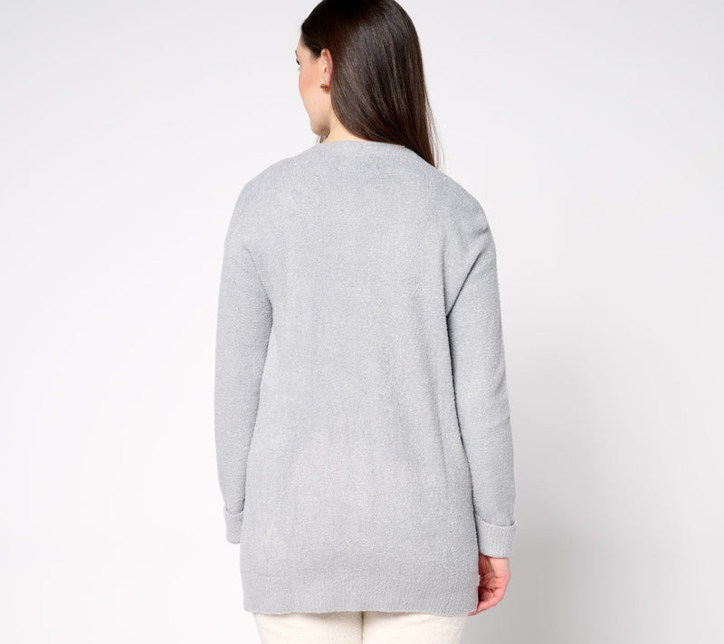 Barefoot Dreams CozyChic Lite Ribbed Cuff Coastline Cardigan — View 20
