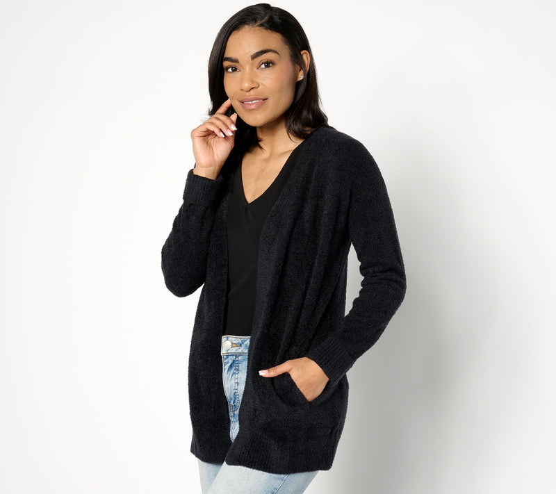 Barefoot Dreams CozyChic Lite Ribbed Cuff Coastline Cardigan — View 38