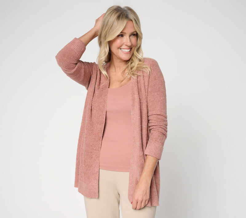 Barefoot Dreams CozyChic Lite Ribbed Cuff Coastline Cardigan — View 6