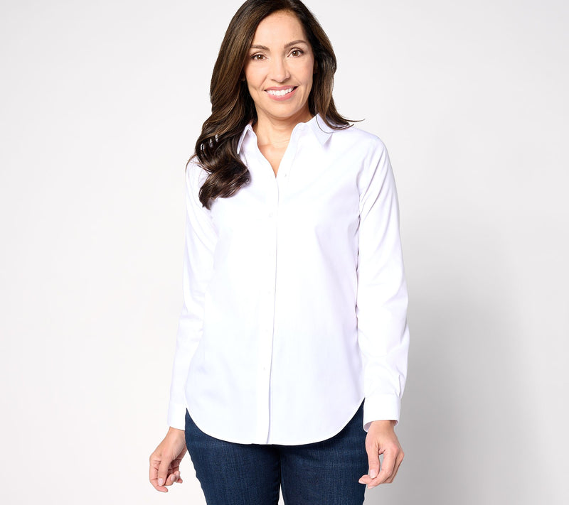 Coldwater Creek No-Iron Button Front Shirt in Prints & Solids — View 7