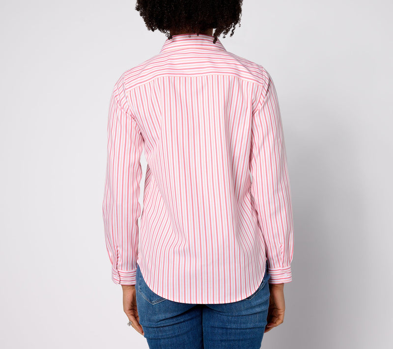 Coldwater Creek No-Iron Button Front Shirt in Prints & Solids — View 10
