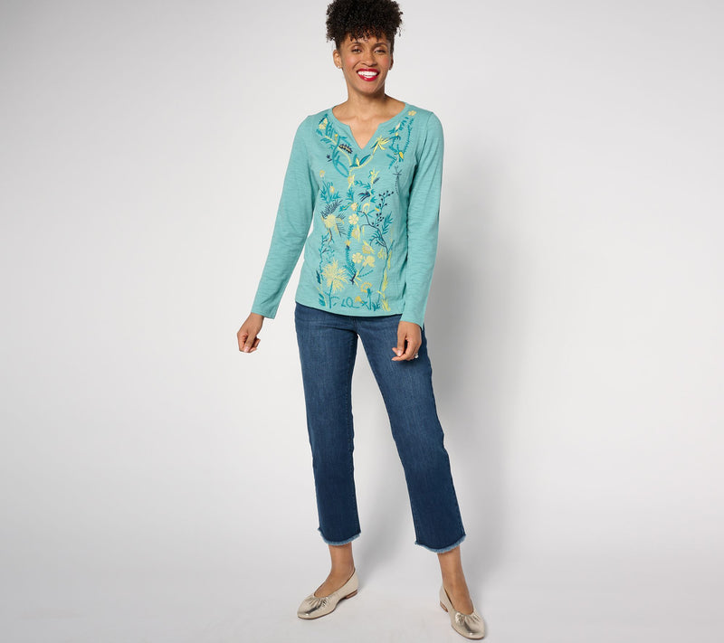 Coldwater Creek Spring Spree Top with Split Neckline — View 3