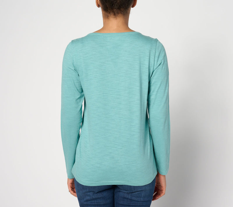 Coldwater Creek Spring Spree Top with Split Neckline — View 2