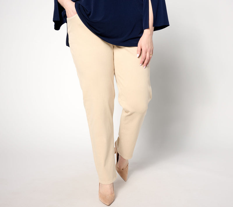 Coldwater Creek Regular Knit Denim Slim Leg Jeans — Main view