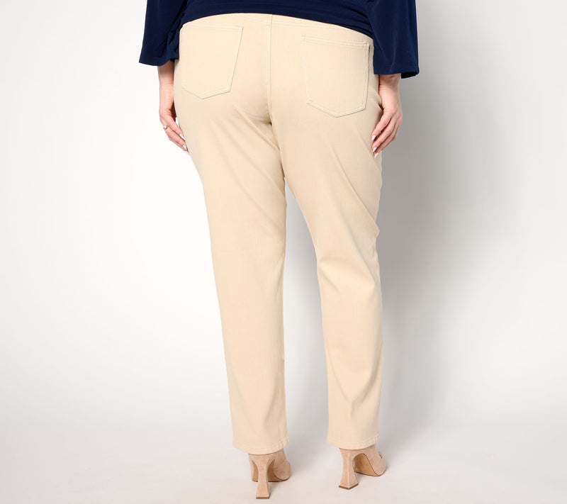 Coldwater Creek Regular Knit Denim Slim Leg Jeans — View 8