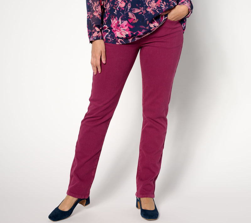 Coldwater Creek Regular Knit Denim Slim Leg Jeans — View 7