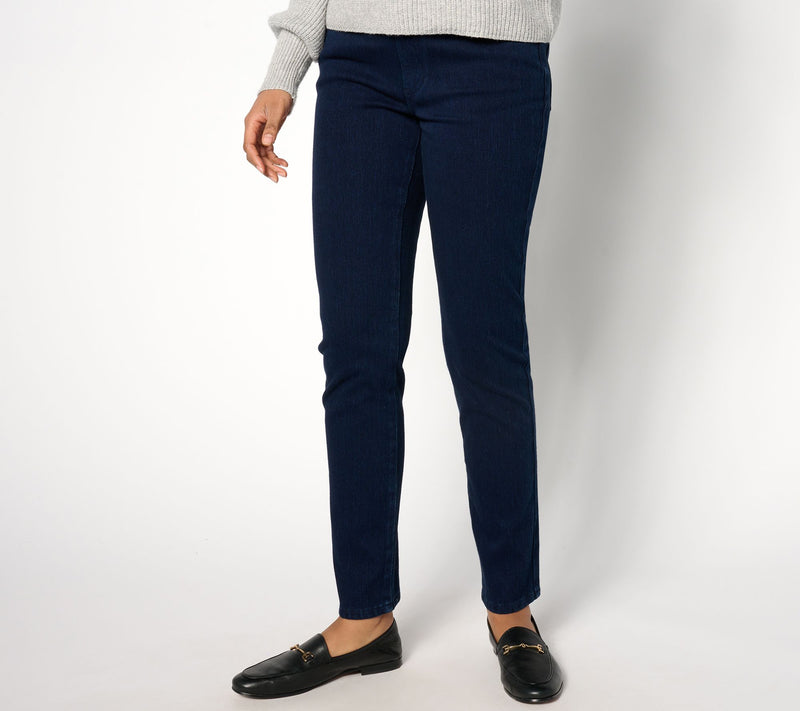 Coldwater Creek Regular Knit Denim Slim Leg Jeans — View 3