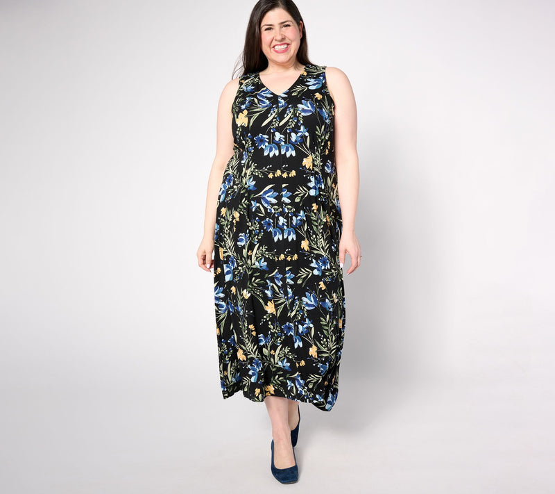 Coldwater Creek Bella Flora Knit Maxi Dress — Main view