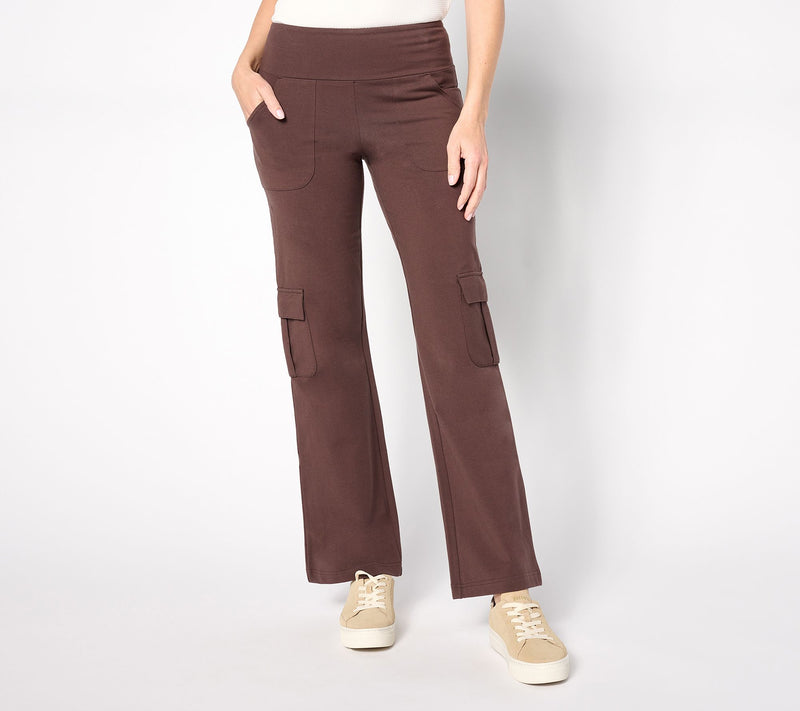 Women with Control Petite Tummy Control Boot-cut Cargo Trousers — View 19