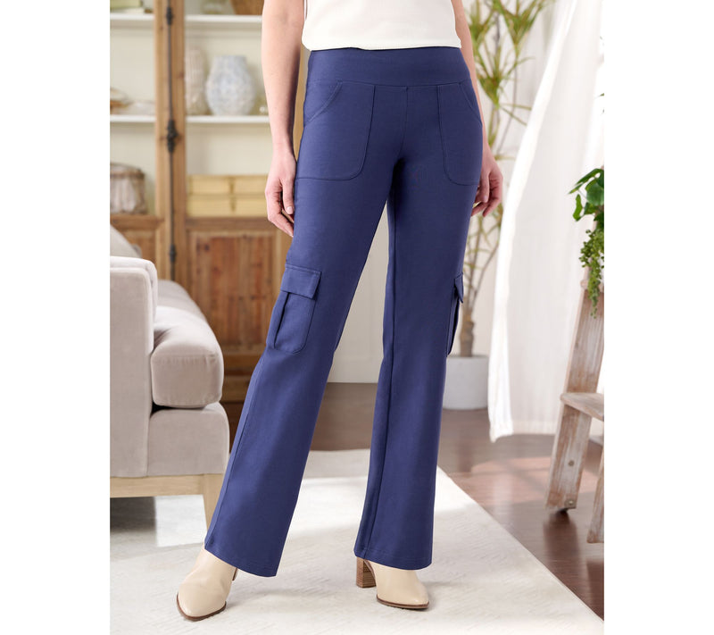 Women with Control Tall Tummy Control Boot-cut Cargo Trousers — View 14