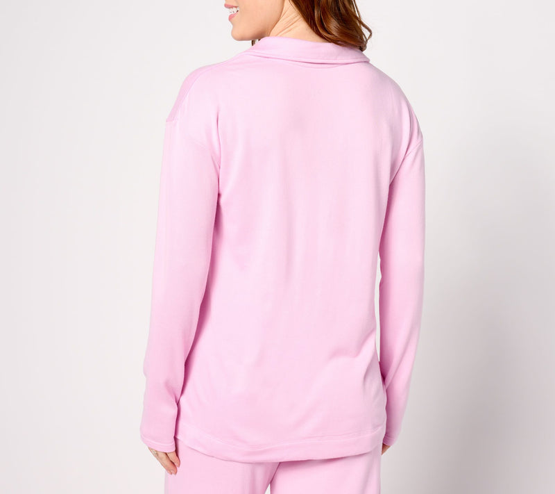Cuddl Duds Collared V-Neck Long Sleeve Tunic — View 10