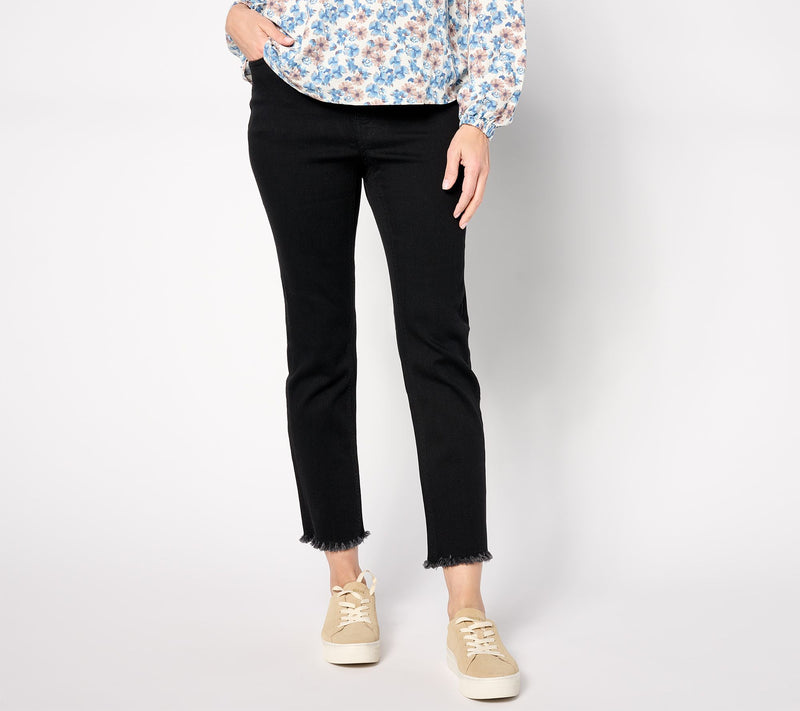 Denim & Co. Easy Stretch Tall Straight Leg Crop Jean — View 3