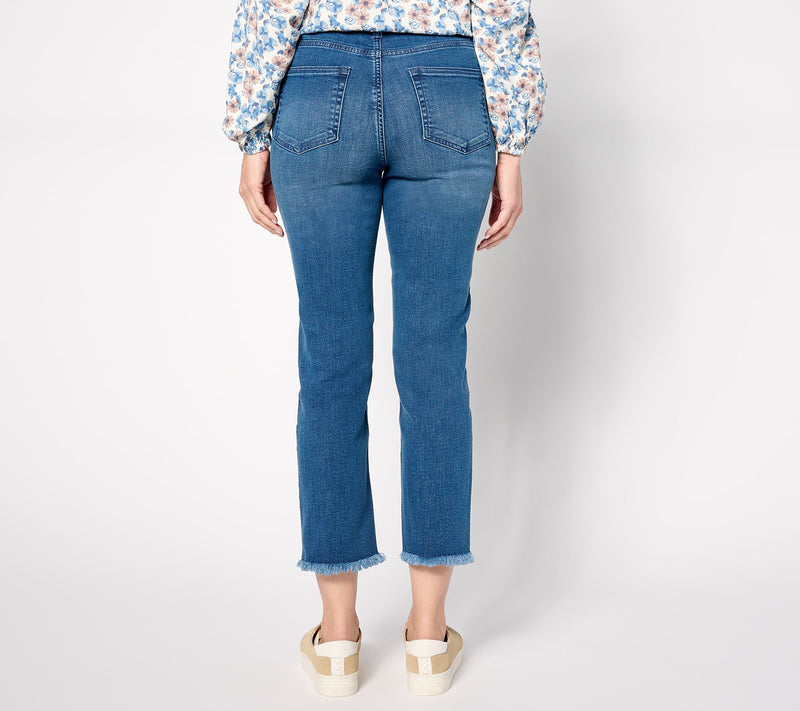Denim & Co. Easy Stretch Tall Straight Leg Crop Jean — View 8