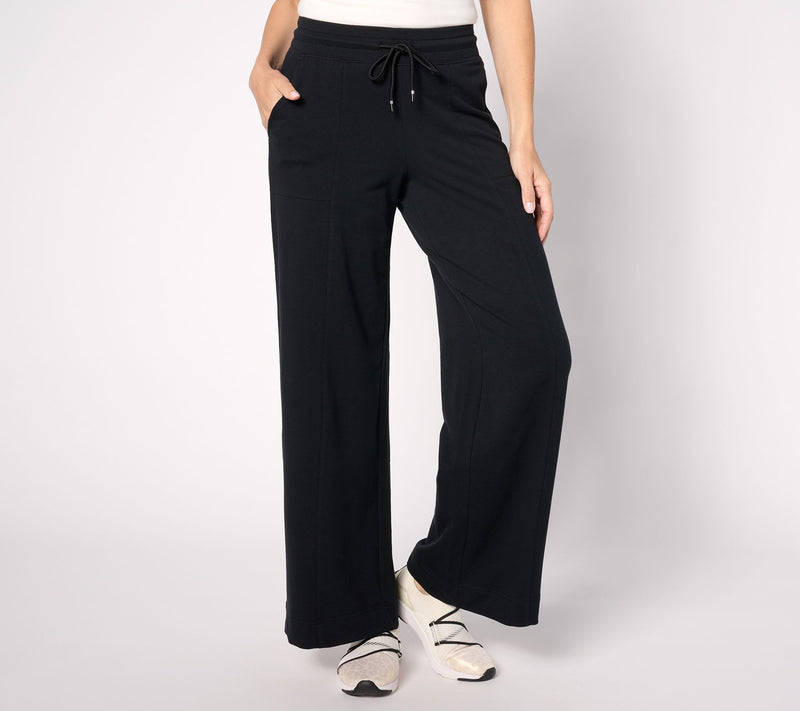 Denim & Co. Active French Terry Regular Wide Leg Pant — View 3